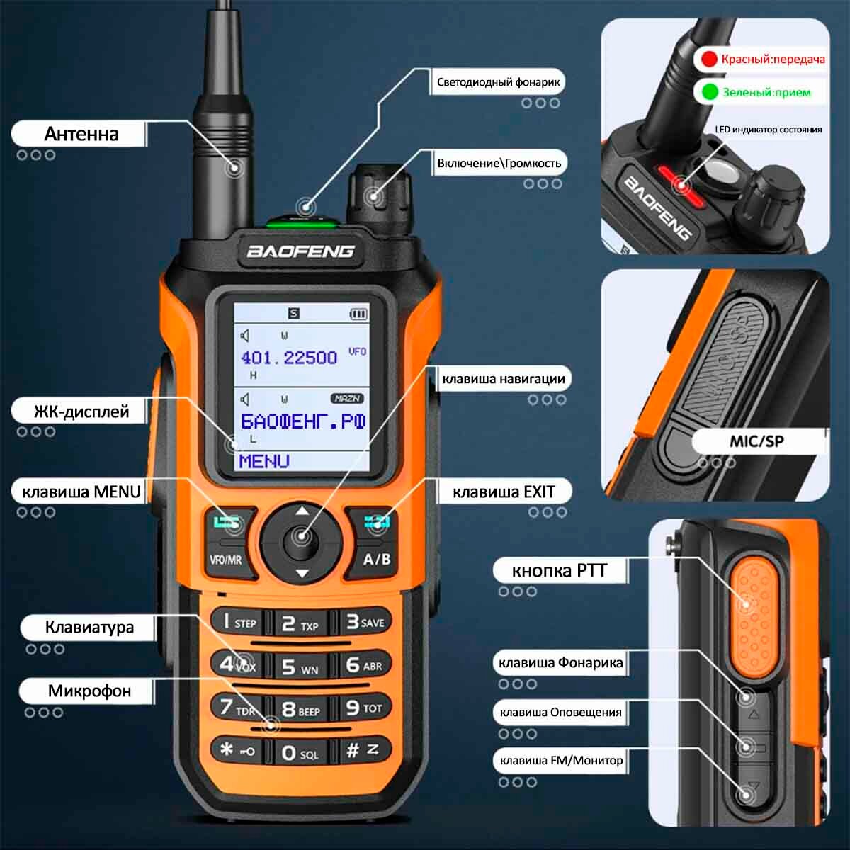 Рация Baofeng UV-21 — фото 7