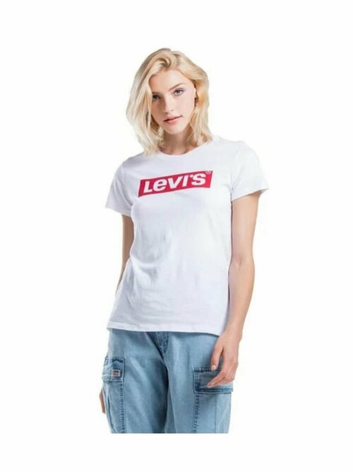 Футболка Levis, размер XL, белый, красный