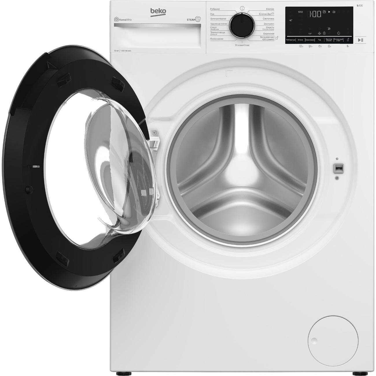 Узкая стиральная машина Beko B3WFR57H2W, 60 см, белый - фотография № 2