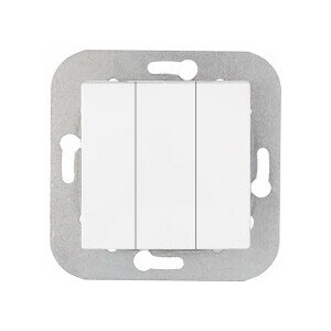 Выключатель 3 клав. (cкрытый, 10А) белый, Уют, BYLECTRICA (С0510-552)