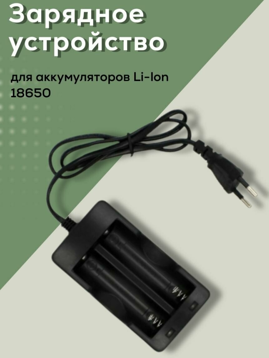 Зарядное устройство для аккумуляторов XPX Зарядное устройство для двух Li-Ion аккумуляторов 18650 с кабелем. — фото 3
