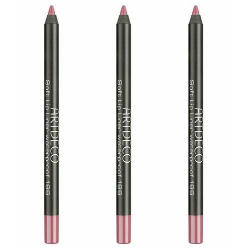 ARTDECO Водостойкий карандаш для губ Soft Lip Liner Waterproof тон 186, 1,2 г, 3 шт