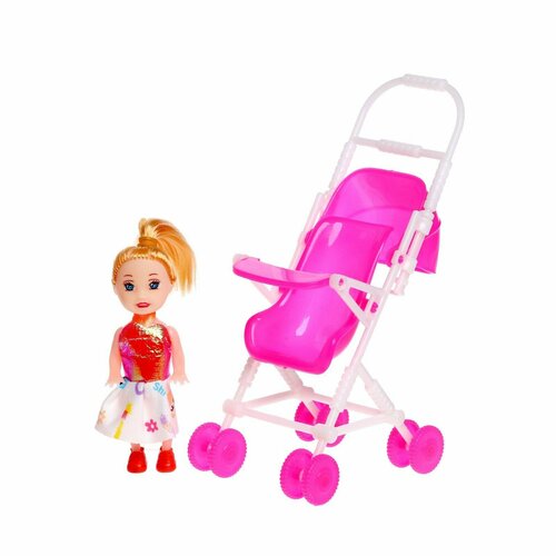 Кукла-модель «Даша» с коляской и куклой малышкой, микс кукла модель беременная лиза с малышкой коляской и аксессуарами микс