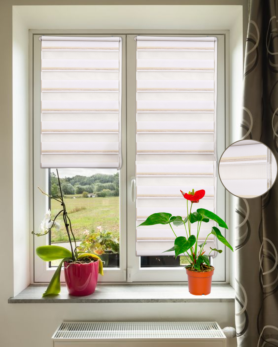 фото Рулонная штора день ночь 80 на 160 см