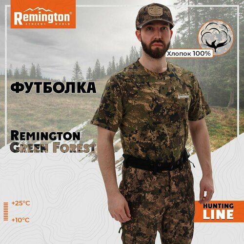 перчатки remington размер 48 50 зеленый Футболка Remington, размер 48-50, зеленый