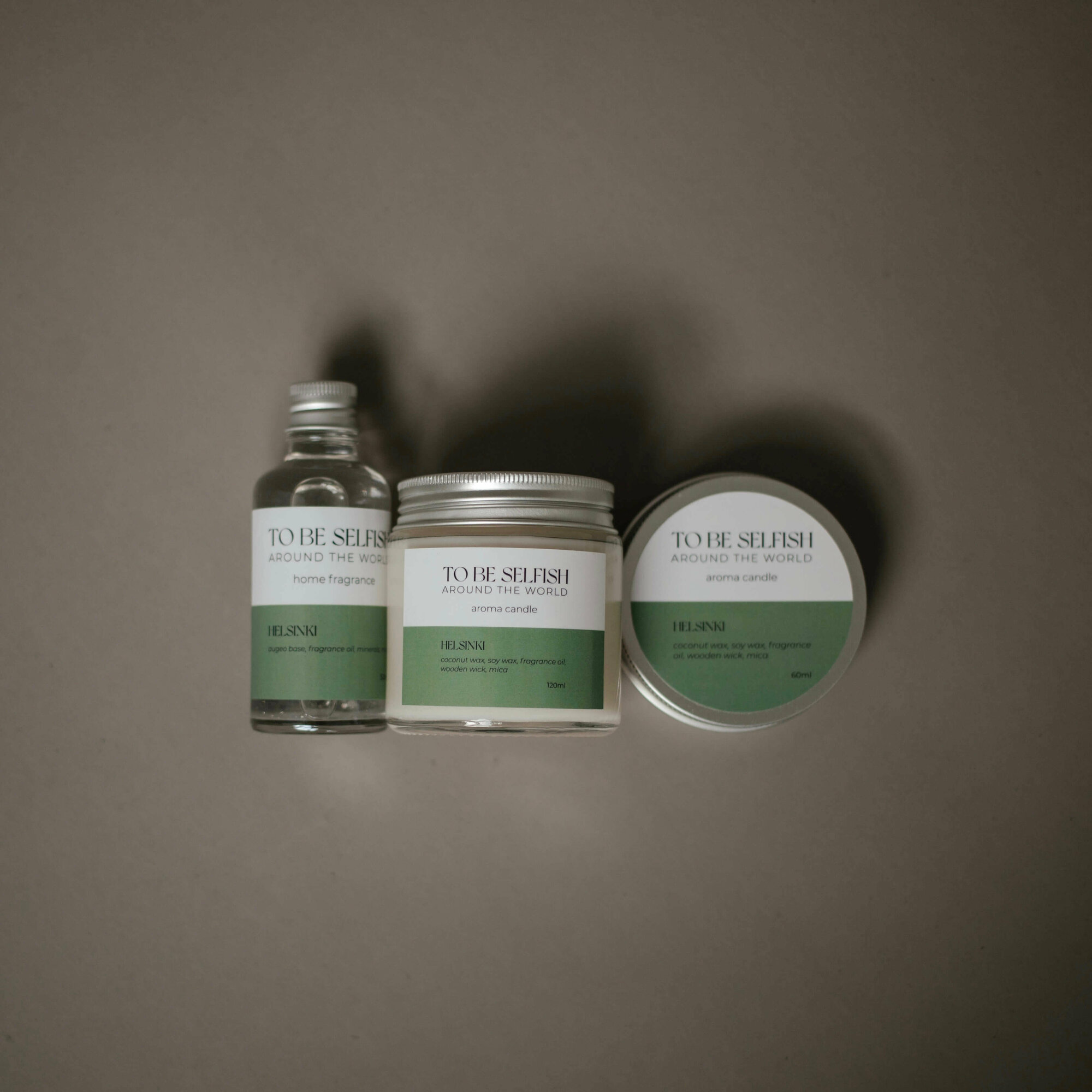 Арома-свеча to be selfish "Helsinki" с ароматом финской сауны, 60 мл — фото 1