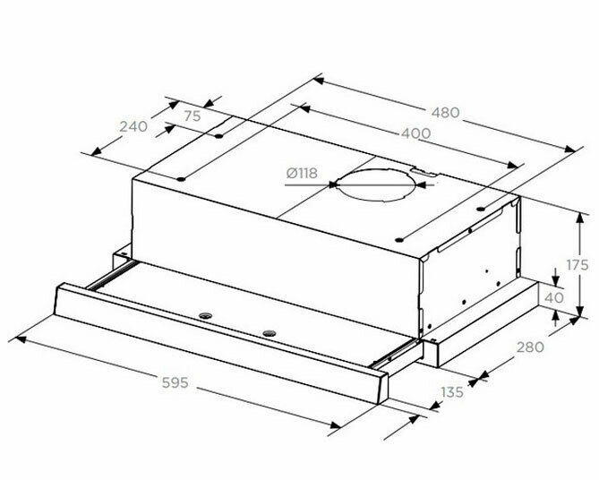 Midea Вытяжка телескопическая Midea MH60P210W - фотография № 2