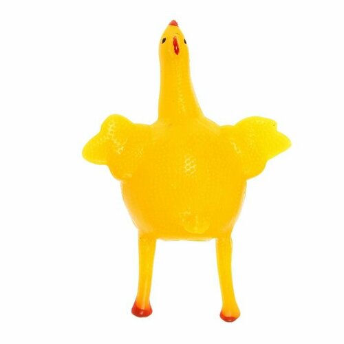 Мялка «Курица», с водой, с яйцом, цвет жёлтый(24 шт.) динозавр с яйцом