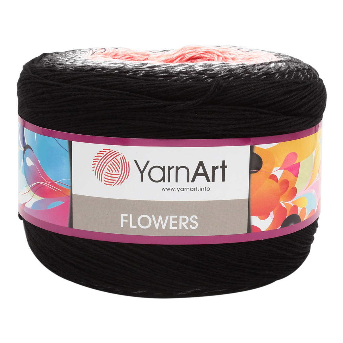Пряжа для вязания YarnArt 'Flowers' 250гр 1000м (55% хлопок, 45% полиакрил) (260 секционный), 2 мотка