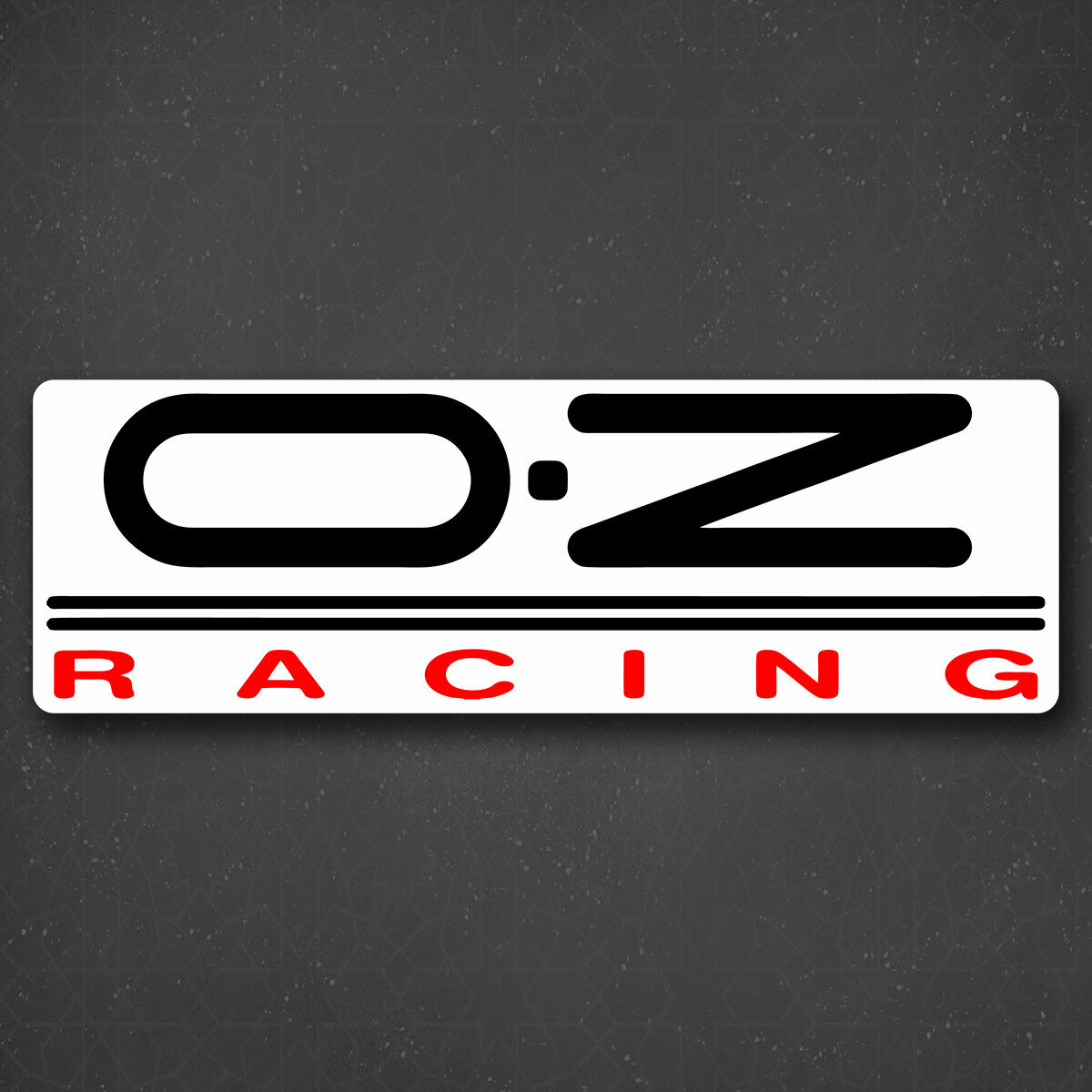 Наклейка на авто "OZ racing" 24x7 см