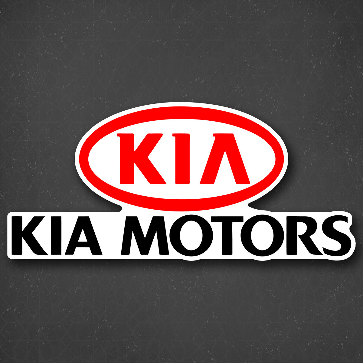 Наклейка на авто "KIA MOTORS - КИА моторс" 24x10 см