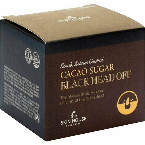 Скраб для лица The Skin House с коричневым сахаром и какао против черных точек 50г 2 шт