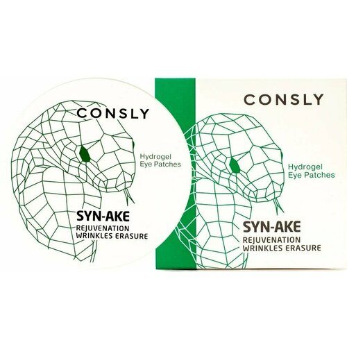 Consly / Патчи для глаз Consly Гидрогелевые с пептидом Syn-Ake 60шт 3 уп consly гидрогелевые патчи с пептидом syn ake