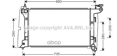 Радиатор Системы Охлаждения Ava арт. TOA2290