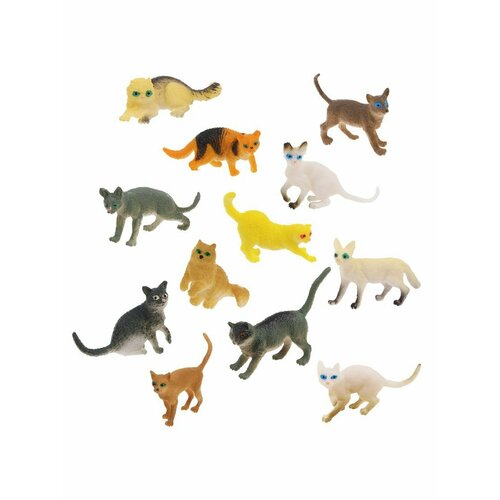 Набор фигурок животных Кошки, 12 предметов