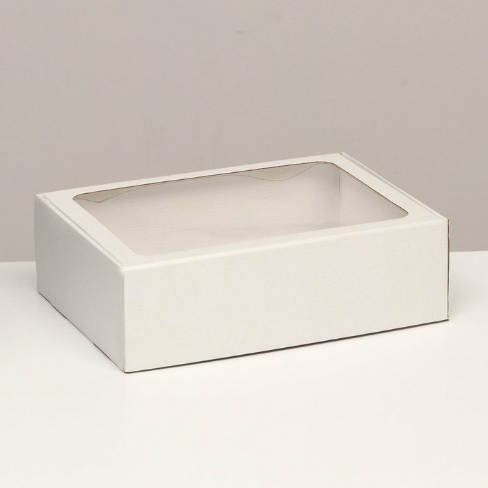 Коробка самосборная с окном белая 31 х 22 х 95 см (комплект из 15 шт)