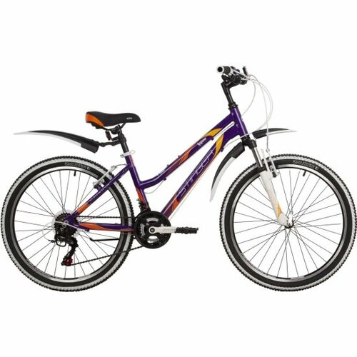 Подростковый велосипед STINGER BIKE Stinger 24" Laguna фиолетовый, размер 14" 24AHV. Laguna.14VT2