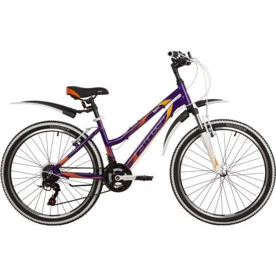 Подростковый велосипед Stinger Bike Stinger 24" Laguna фиолетовый, размер 14" 24AHV. Laguna.14VT2