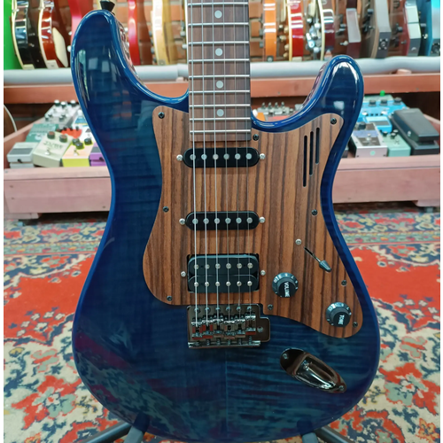 Электрогитара U-One by Magneto US-11P Stratocaster HSS Spalted Maple Transparent Blue - U-One by Magneto