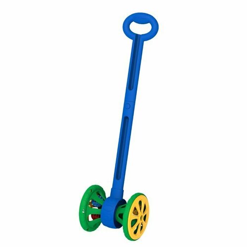 каталка весёлые колёсики с шариками цвет сине зелёный Каталка «Весёлые колёсики», с шариками, цвет сине-зелёный (комплект из 3 шт)