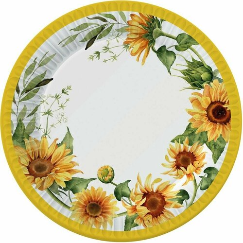 Набор бумажных тарелок Свежий ветер Подсолнухи 23см6шт х1шт 481₽