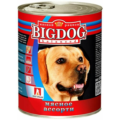 Влажный корм для собак Зоогурман Big Dog Мясное ассорти 850г