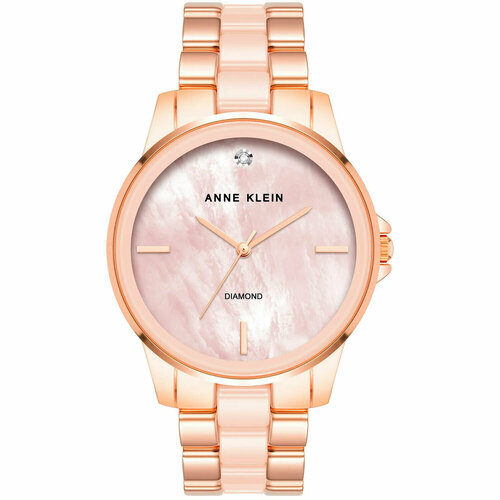 фото Наручные часы anne klein часы anne klein 4120bhrg, розовый, бежевый