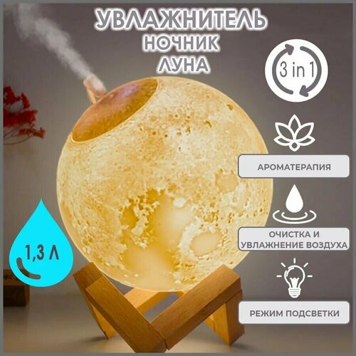 Увлажнитель воздуха лунная лампа ароматерапия постоянная влажность креативные украшения светодиодный ночник 346600₽
