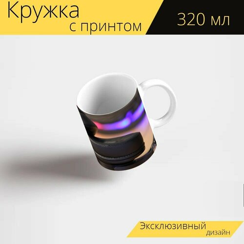 Кружка с рисунком принтом Наушники аудио чтобы прослушать превью трека 320 мл 68000₽
