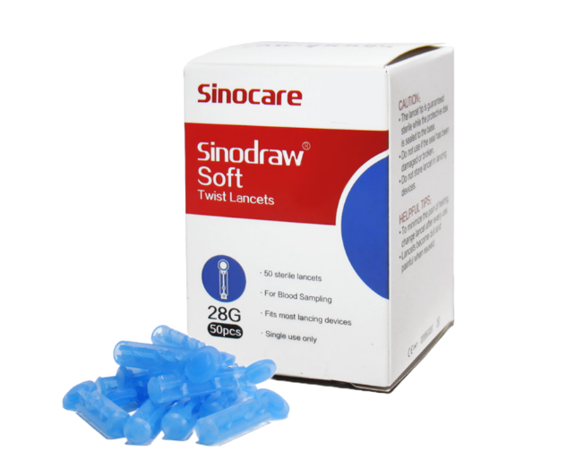 Ланцеты 28G SINOCARE для глюкометра, 200 штук