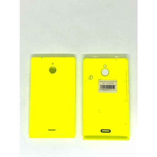 Задняя крышка глянцевая для Nokia X2 Dual (RM-1013) желтый разъем зарядки для nokia x2 dual rm 1013 microusb