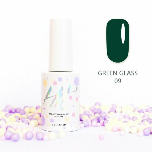 Гель-лак HIT Желто-зеленая коллекция №09 (Green glass), 9 мл hit gel гель лак 07 green 9 мл