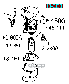 Насос Топливный MAZDA арт. PE0113ZE0