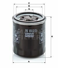 Фильтр масляный Mann W 6025