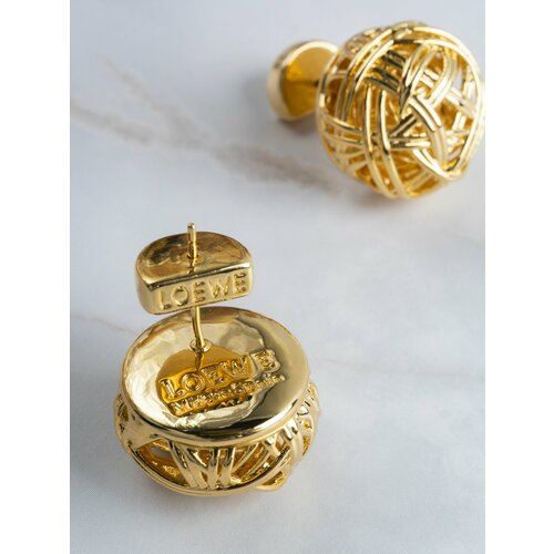 Серьги пусеты , керамика, золотой