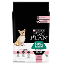 Корма Purina Pro Plan Small & Mini Adult Sensitive Skin / Сухой корм Пурина Про План для взрослых собак Мелких и миниатюрных пород с чувствительной кожей Лосось и рис