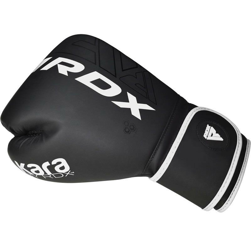 Боксерские перчатки RDX F6 14oz черный/белый матовый