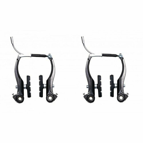 фото Тормоз v-brake s.shine, комплект 2 шт, 110мм, с колодками 70 мм. (черный) acme