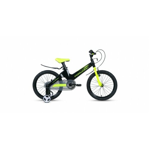 Велосипед 16 FORWARD COSMO 2.0 2022 черный/зеленый велосипед forward cosmo 16 2 0 16 1 ск 2020 2021 белый 1bkw1k7c1013