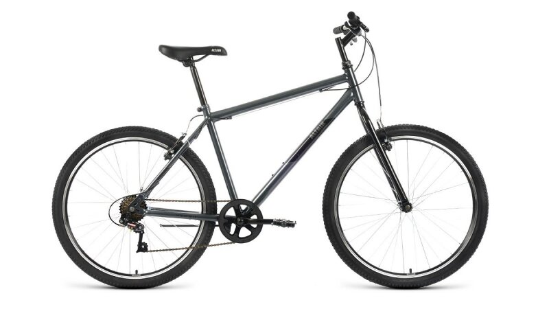 Велосипед 26 FORWARD ALTAIR MTB HT 1.0 (7-ск.) 2022 (рама 19) темный/серый/черный