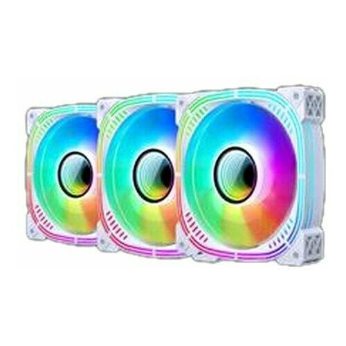 Вентилятор для корпуса Lamptron Prism+ ARGB White (3 шт.) (LAMP-PAF02)