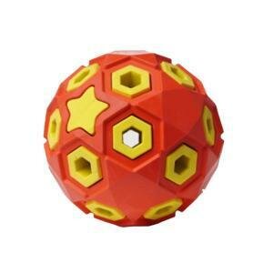HOMEPET SILVER SERIES Ф 8 см игрушка для собак мяч звездное небо красно-желтый каучук, шт