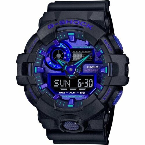 Наручные часы CASIO G-Shock GA-700VB-1A, черный наручные часы casio ga 700pc 1a