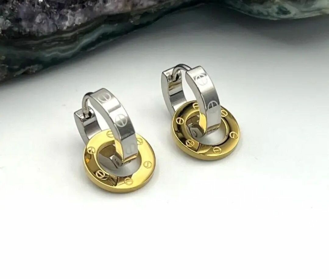 Серьги Серьги трансформеры в стиле Cartier 