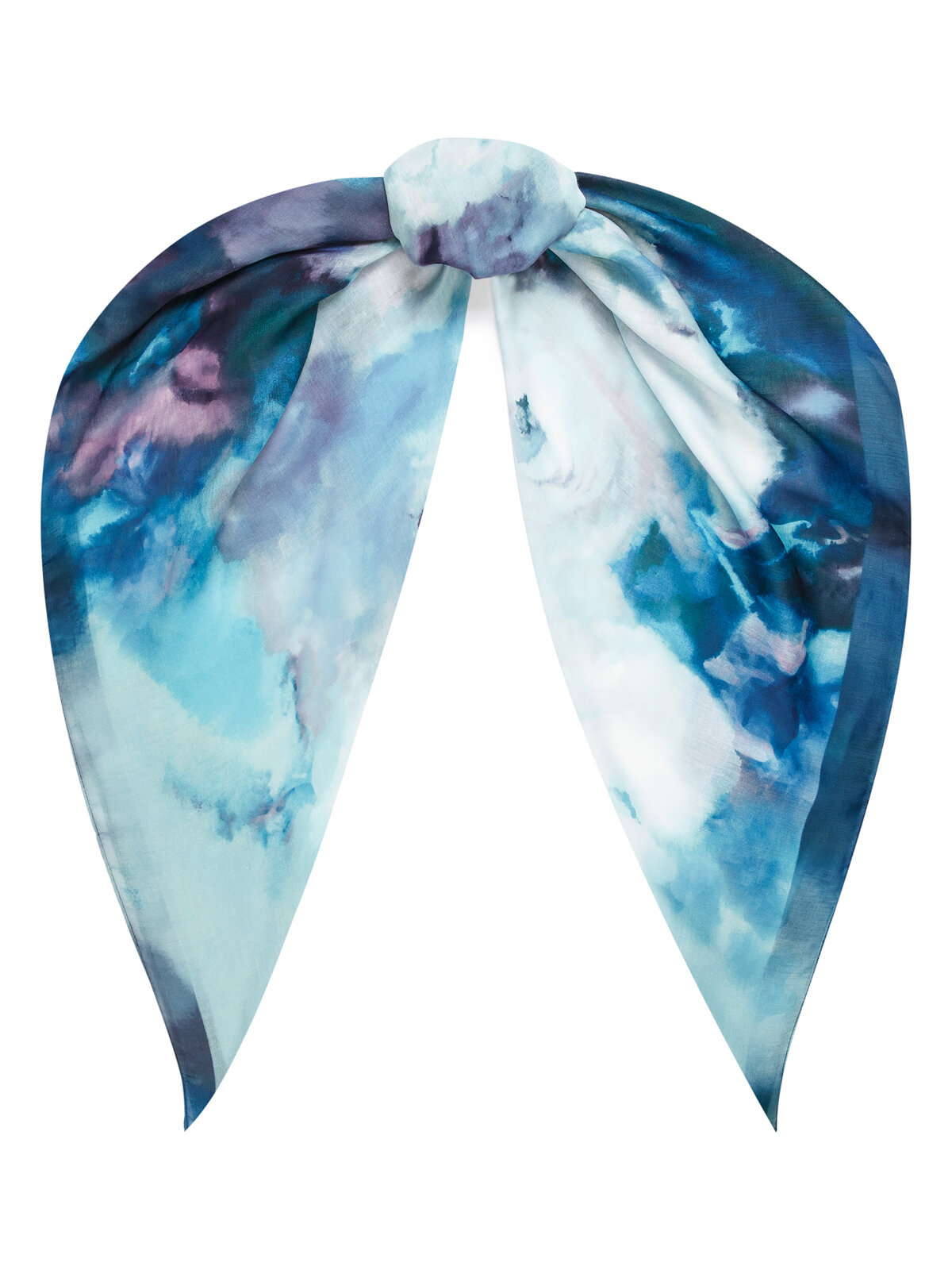 Платок ELEGANZZA для женщин,120х120 см, бирюзовый