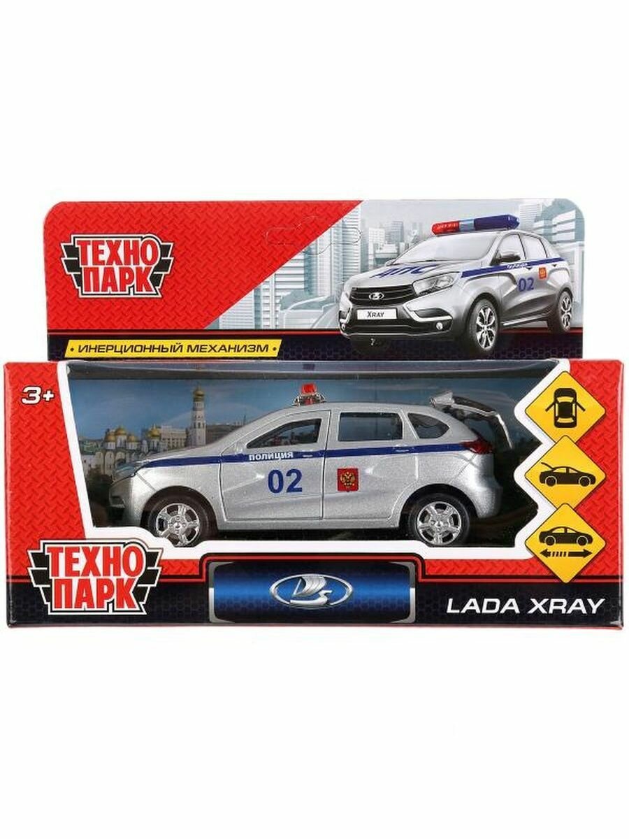 Машинка металлическая Lada Xray Полиция 12 см инерционная