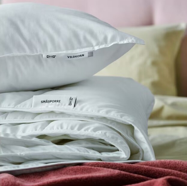 Одеяло Ikea Smasporre / Икеа Смаспорре, теплое, 200х200, белый - фотография № 4