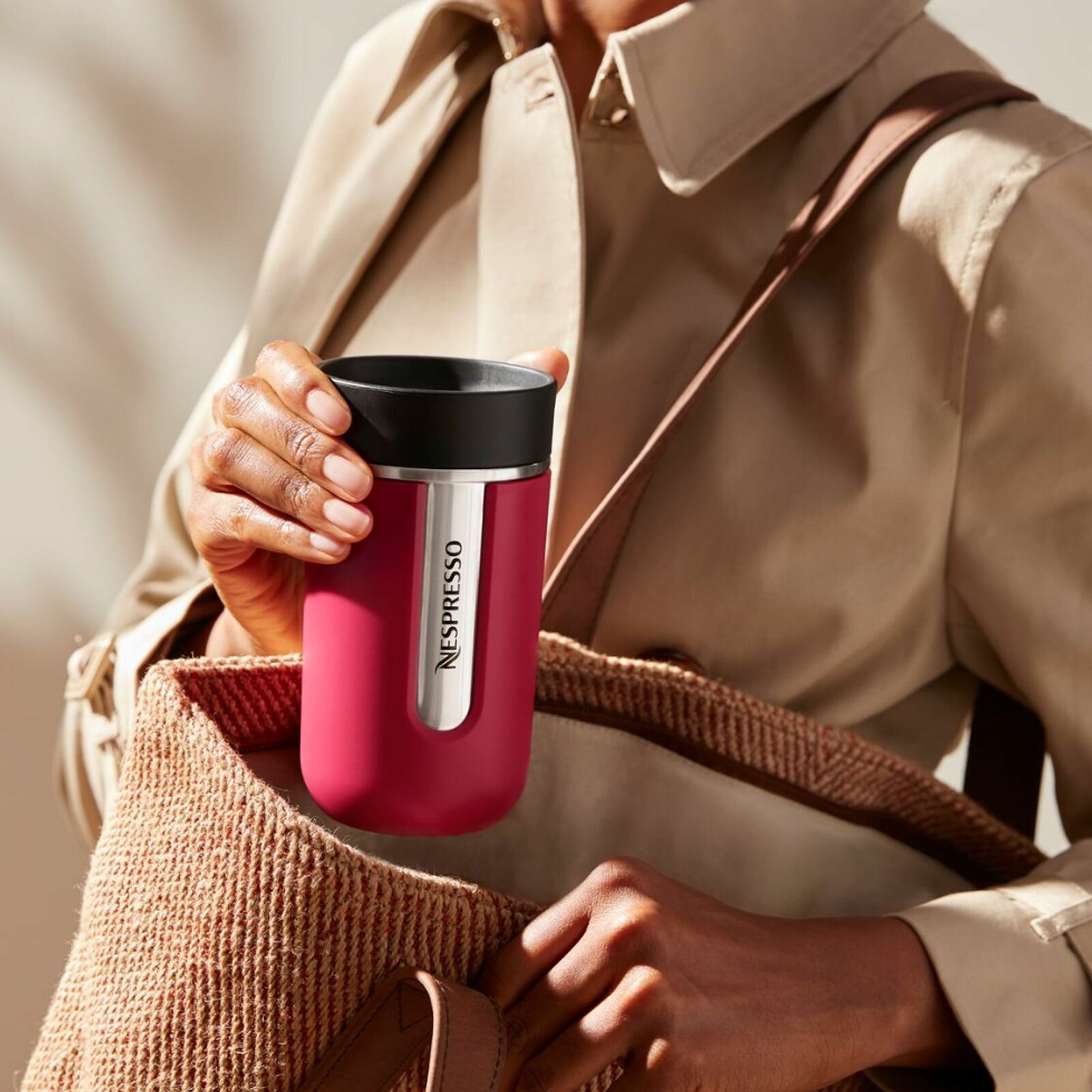 Термокружка Nespresso Nomad Travel Mug Small, Raspberry 300 мл. - фотография № 5