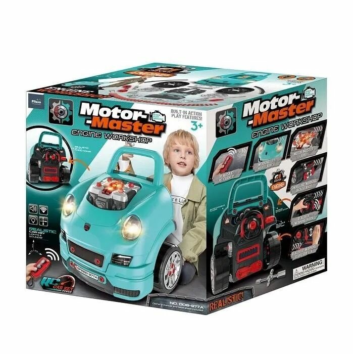 Игровой набор Автомобилист Motor Master, Голубой (61 элемент)