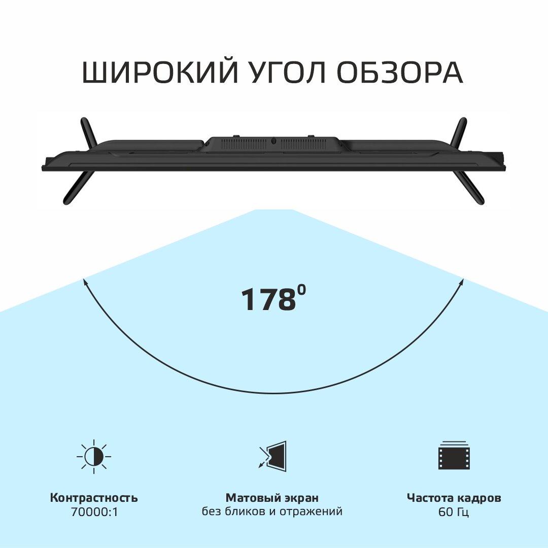 Телевизор SkyLine 32YST6575 черный - фото №6